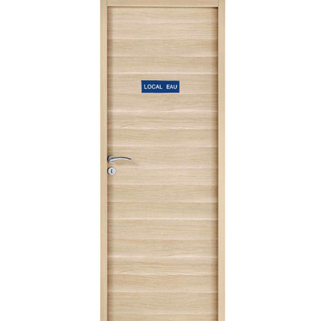 Plaque de porte  LOCAL EAU  Etiquette gravoply