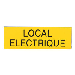 Plaque de porte  LOCAL ÉLECTRIQUE  Etiquette gravoply