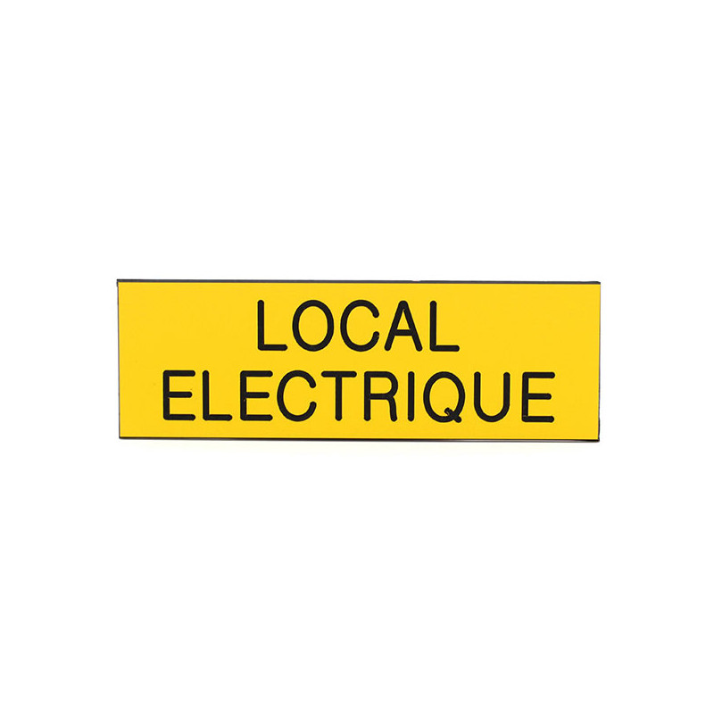 Plaque de porte  LOCAL ÉLECTRIQUE  Etiquette gravoply