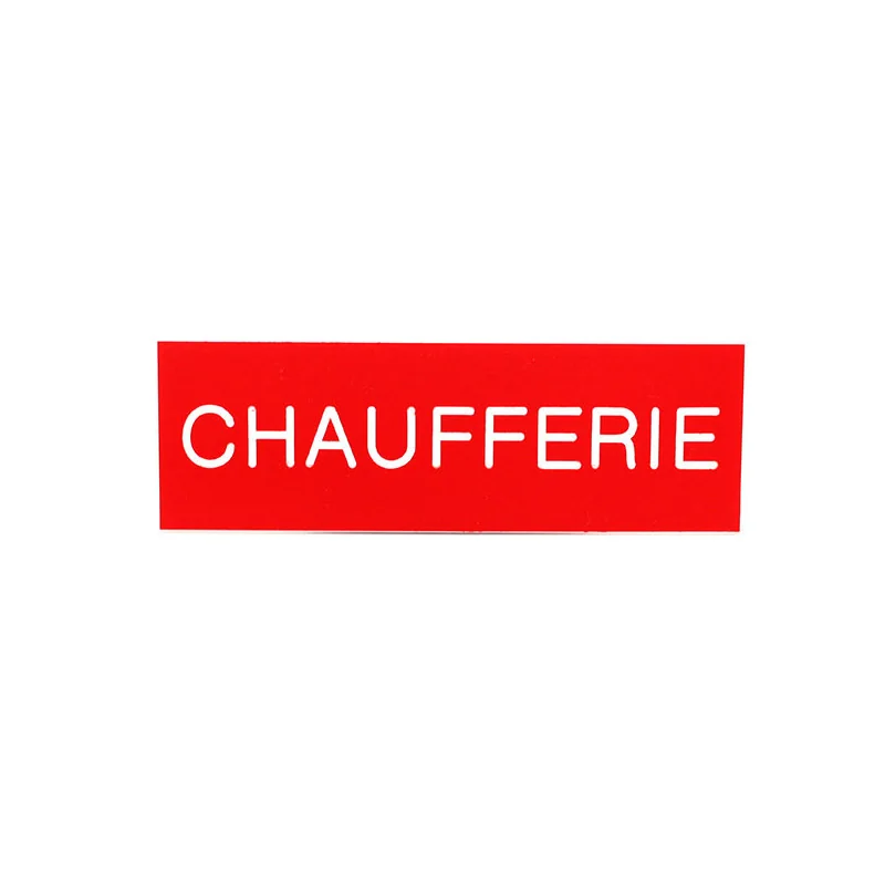 Plaque de porte CHAUFFERIE Etiquette gravoply