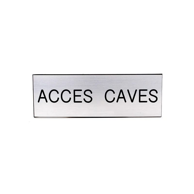 Plaque de porte ACCES CAVES Etiquette gravoply