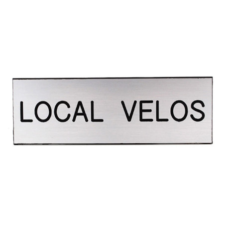 Plaque de porte  LOCAL VELOS  Etiquette gravoply