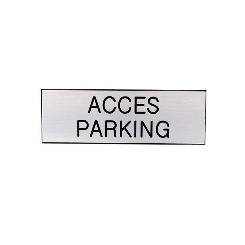 Plaque de porte  ACCÈS PARKING  Etiquette gravoply