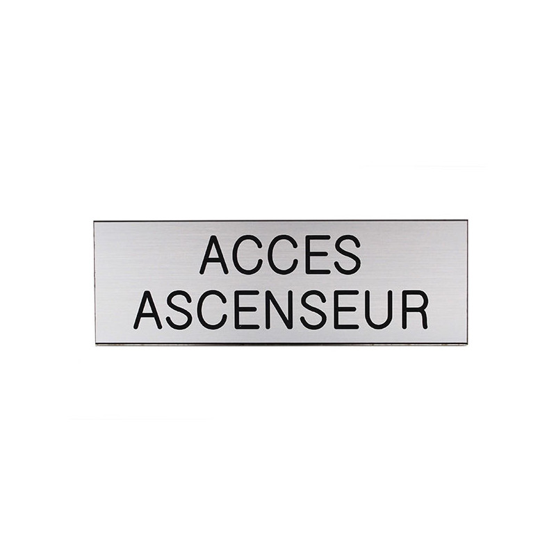 Plaque de porte  ACCÈS ASCENSEUR  Etiquette gravoply