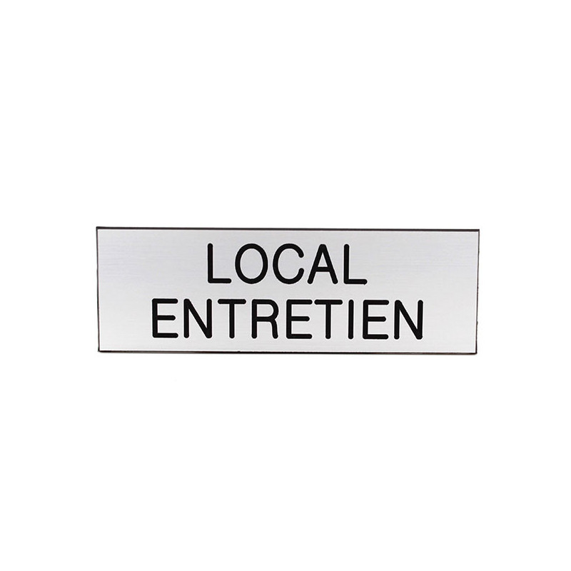 Plaque de porte  LOCAL ENTRETIEN  Etiquette gravoply