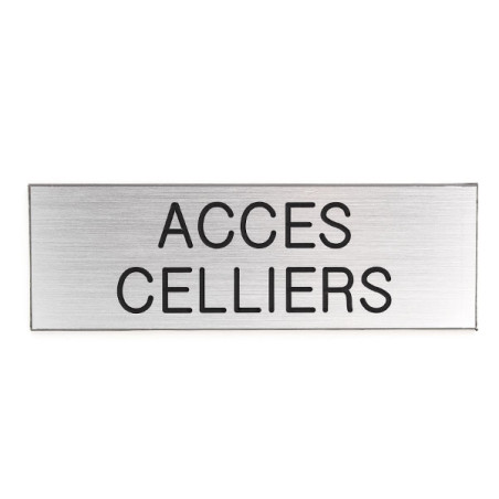 Plaque de porte ACCES CELLIERS Etiquette gravoply