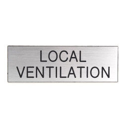 Plaque de porte  LOCAL VENTILATION Etiquette gravoply