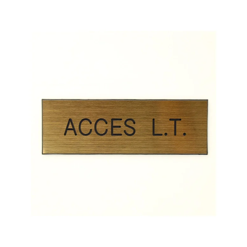 Plaque de porte ACCES L.T Etiquette gravoply