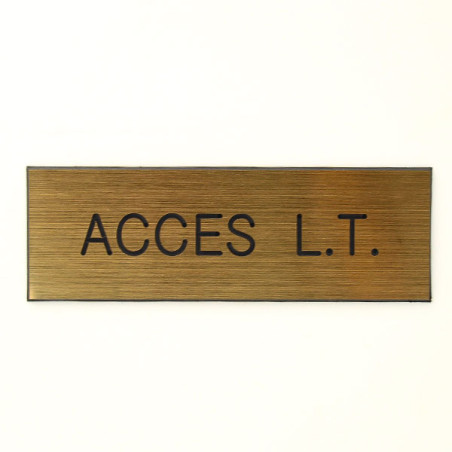 Plaque de porte ACCES L.T Etiquette gravoply