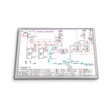 Plan / schéma de principe avec cadre alu