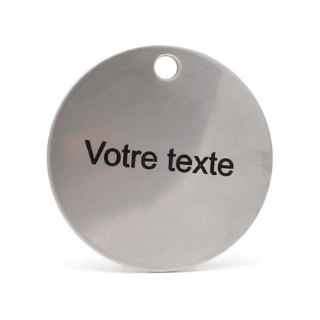 Jeton gravure laser sur inox 1 ligne