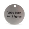 Jeton gravure laser sur inox 2 lignes