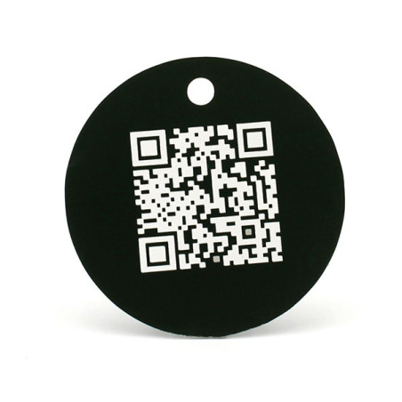 Jeton gravure laser sur aluminium anodisé QR Code