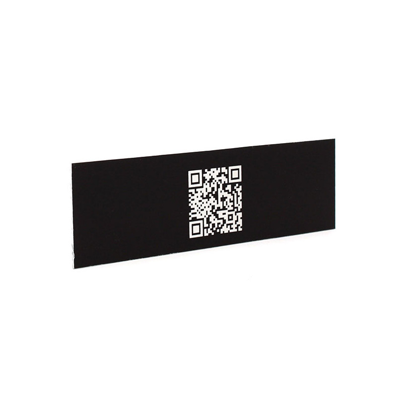 Étiquette gravure laser aluminium anodisé QR code