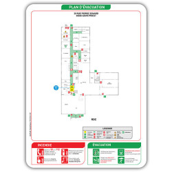 Sécurité incendie Plan d'évacuation sur Forex