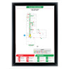Sécurité incendie Plan d'évacuation avec cadre noir