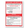 Panneau consigne Consigne de sécurité gaz M1