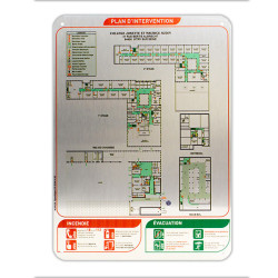 Sécurité incendie Plan d'intervention sur Dibond