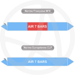 Repérage de tuyauterie Air 7 bars reperage marqueur tuyauterie vinyle