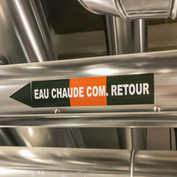 Repérage de tuyauterie NFX ou CLP Air chaud