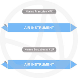 Repérage de tuyauterie Air instrument reperage marqueur tuyauterie vinyle