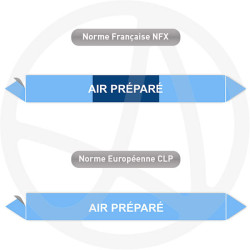 Repérage de tuyauterie Air préparé reperage marqueur tuyauterie vinyle