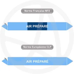 Repérage de tuyauterie Air préparé reperage marqueur tuyauterie vinyle