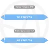 Repérage de tuyauterie Air process reperage marqueur tuyauterie vinyle