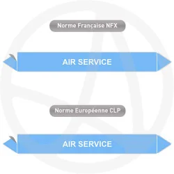 Repérage de tuyauterie Air service reperage marqueur tuyauterie vinyle