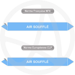 Repérage de tuyauterie Air soufflé reperage marqueur tuyauterie vinyle