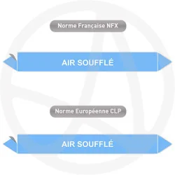 Repérage de tuyauterie Air soufflé reperage marqueur tuyauterie vinyle