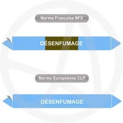 Repérage de tuyauterie Désenfumage reperage marqueur tuyauterie vinyle