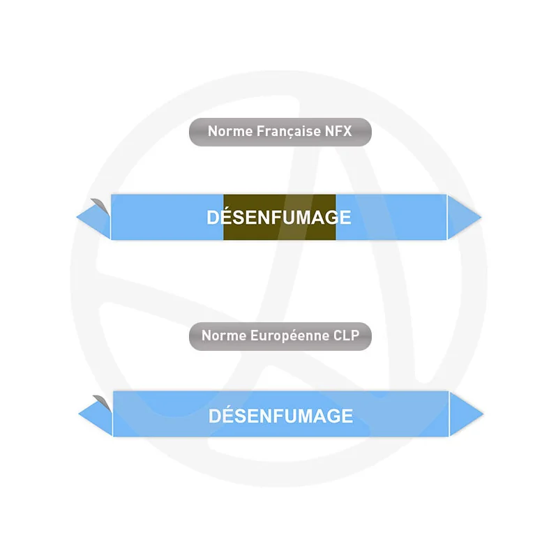 Repérage de tuyauterie Désenfumage reperage marqueur tuyauterie vinyle