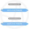 Repérage de tuyauterie Ventilation primaire reperage marqueur tuyauterie vinyle