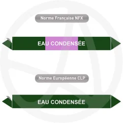 Repérage de tuyauterie Eau condensée reperage marqueur tuyauterie vinyle