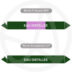 Repérage de tuyauterie Eau distillée reperage marqueur tuyauterie vinyle