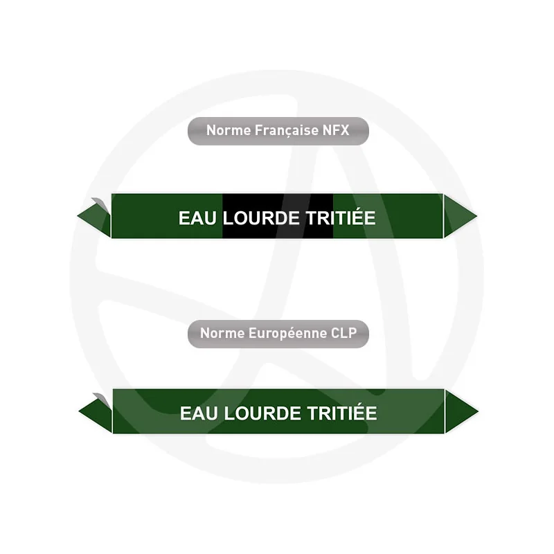 Repérage de tuyauterie Eau lourde tritiée reperage marqueur tuyauterie vinyle