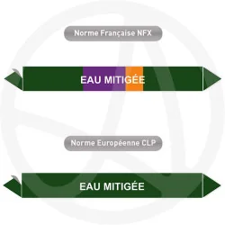 Repérage de tuyauterie Eau mitigée reperage marqueur tuyauterie vinyle