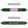 Repérage de tuyauterie Eau osmosée reperage marqueur tuyauterie vinyle