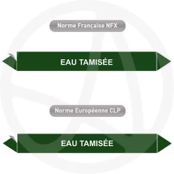 Repérage de tuyauterie Eau tamisée reperage marqueur tuyauterie vinyle