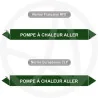 Repérage de tuyauterie Pompe à  chaleur aller reperage marqueur tuyauterie vinyle