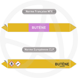 Repérage de tuyauterie Butène reperage marqueur tuyauterie vinyle