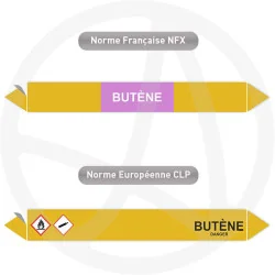 Repérage de tuyauterie Butène reperage marqueur tuyauterie vinyle