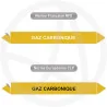 Repérage de tuyauterie Gaz carbonique reperage marqueur tuyauterie vinyle