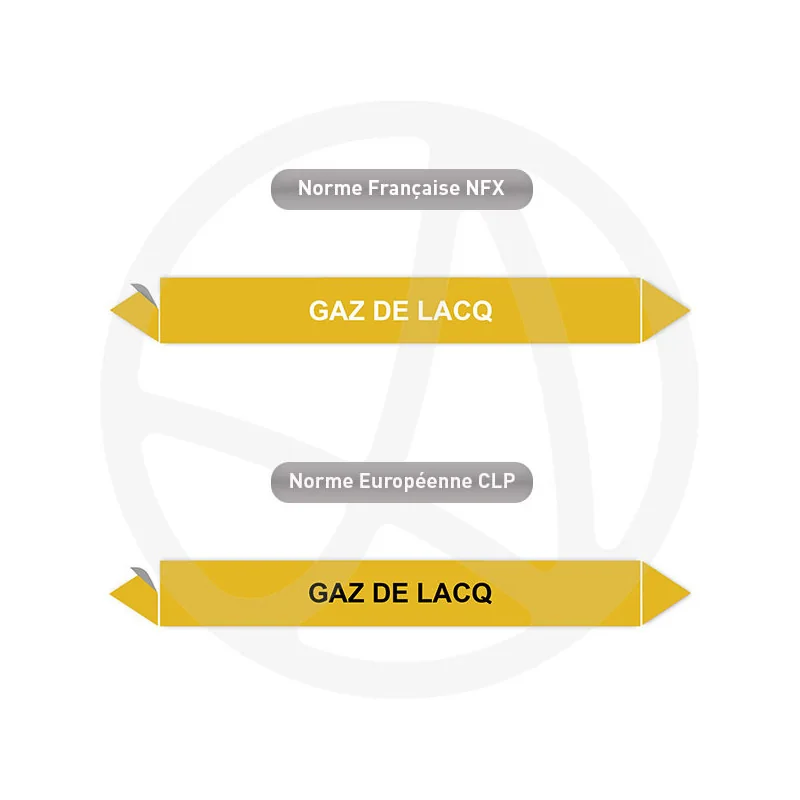 Repérage de tuyauterie Gaz de lacq reperage marqueur tuyauterie vinyle