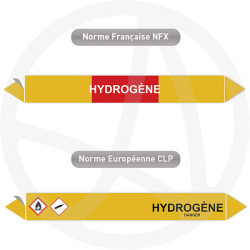 Repérage de tuyauterie Hydrogène reperage marqueur tuyauterie vinyle