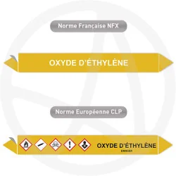 Repérage de tuyauterie Oxyde d'éthylène reperage marqueur tuyauterie vinyle