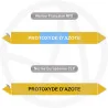 Repérage de tuyauterie Protoxyde d'azote reperage marqueur tuyauterie vinyle