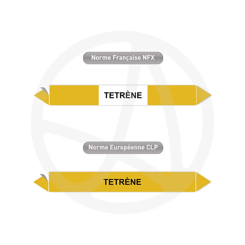 Repérage de tuyauterie Tetrène reperage marqueur tuyauterie vinyle