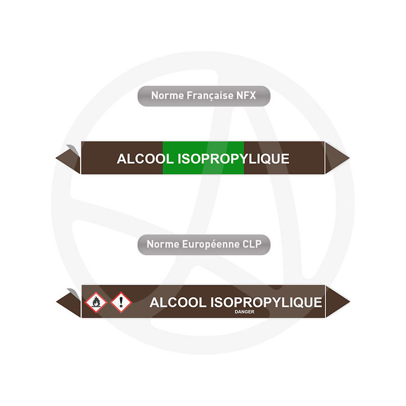 Repérage de tuyauterie Alcool isoprophylique reperage marqueur tuyauterie vinyle